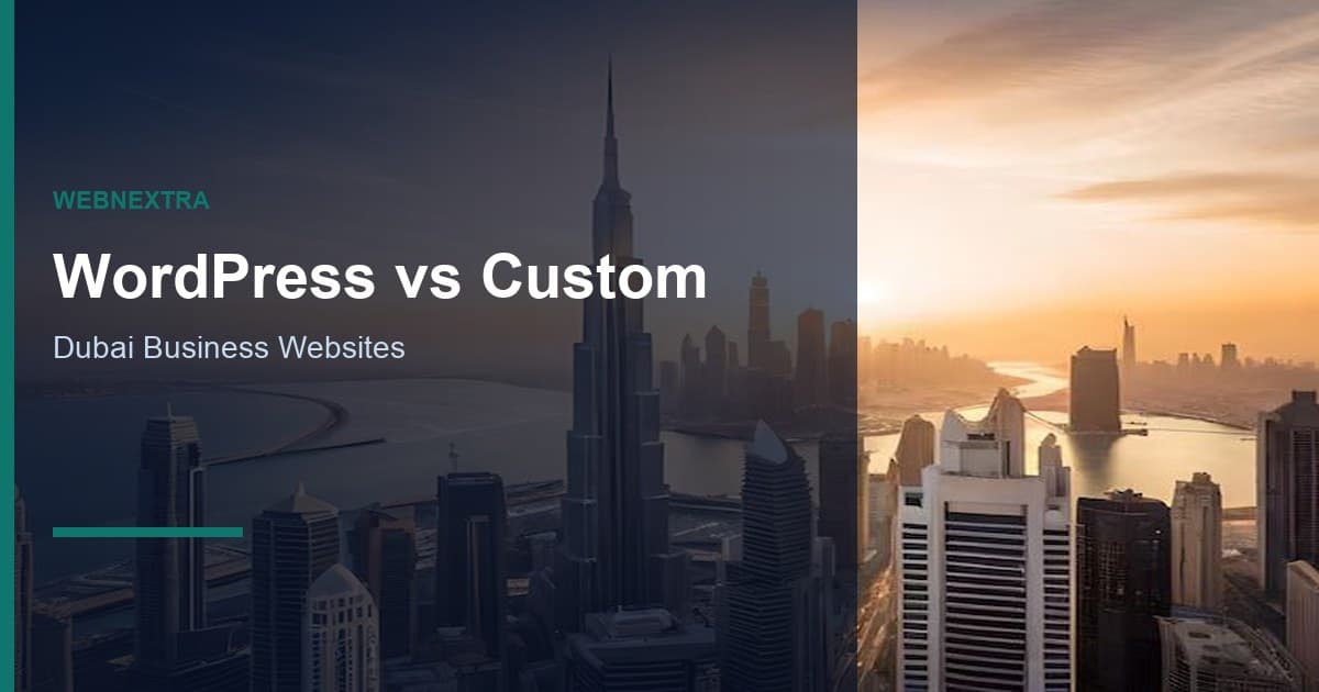 Illustration for the article: WordPress vs Custom Websites: Which Is Right for Dubai Businesses?