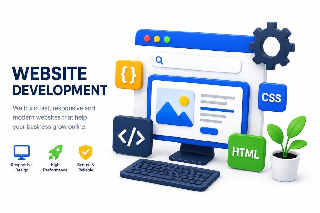 Illustration for the article: Website Development in Hyderabad: A Business Owner's Guide