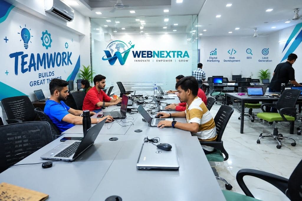 WebNextra Hyderabad office team at Manjeera Trinity Corporate, Kukatpally